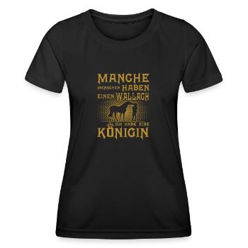 Mein Königen - Frauen Funktions-T-Shirt - Schwarz - Vorne - AI Model Female 172 light (172cm)