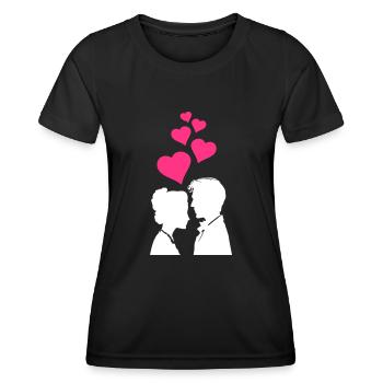 Couple Wedding Couple Marriage - Women's Functional T-Shirt - black - Front - AI Model Female 172 light (172cm)