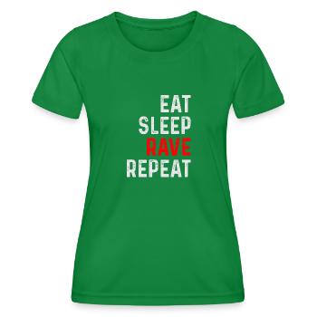 RAVE REPEAT - T-shirt sport Femme - vert - Devant - AI Model Female 172 dark (172cm)