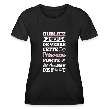 Oubliez les pantoufles de verre t-shirt football - T-shirt sport Femme - noir - Devant - AI Model Female 172 light (172cm)
