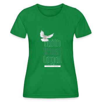 Foi confiance loyale - T-shirt sport Femme - vert - Devant - AI Model Female 172 dark (172cm)