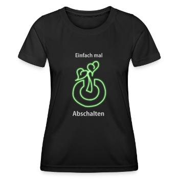 Abschalten Pflanze - Frauen Funktions-T-Shirt - Schwarz - Vorne - AI Model Female 172 light (172cm)
