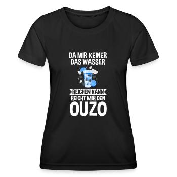 Da mir keiner das Wasser reichen kann reicht mir e - Frauen Funktions-T-Shirt - Schwarz - Vorne - AI Model Female 172 light (172cm)