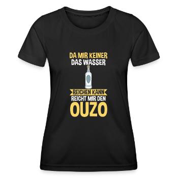Da mir keiner das Wasser reichen kann reicht mir e - Frauen Funktions-T-Shirt - Schwarz - Vorne - AI Model Female 172 light (172cm)