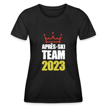 Après Ski 2023 - Women's Functional T-Shirt - black - Front - AI Model Female 172 light (172cm)