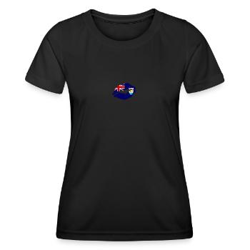 Anguilla Flag Country Native Ancestry Pride Womens - Women's Functional T-Shirt - black - Front - AI Model Female 172 light (172cm)
