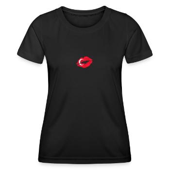 Turkey Flag Country Native Ancestry Turkish Pride - Women's Functional T-Shirt - black - Front - AI Model Female 172 light (172cm)