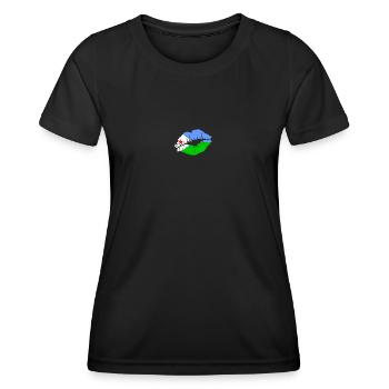 Djibouti Flag Country Native Ancestry Pride Womens - Women's Functional T-Shirt - black - Front - AI Model Female 172 light (172cm)