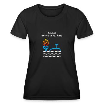 I survived a fire at Sea Parks - Women's Functional T-Shirt - black - Front - AI Model Female 172 light (172cm)