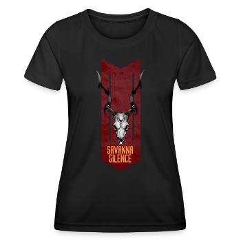 Savanna Silence: Antelope Skull - Women's Functional T-Shirt - black - Front - AI Model Female 172 light (172cm)
