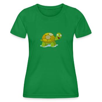 sea turtle tortoise schildkroete5 - Frauen Funktions-T-Shirt - Kelly Green - Vorne - AI Model Female 172 dark (172cm)