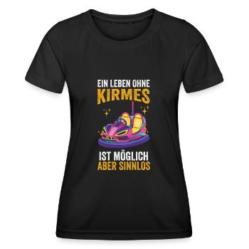 Schausteller Jarmarkt Kirmes Riesenrad - Frauen Funktions-T-Shirt - Schwarz - Vorne - AI Model Female 172 light (172cm)