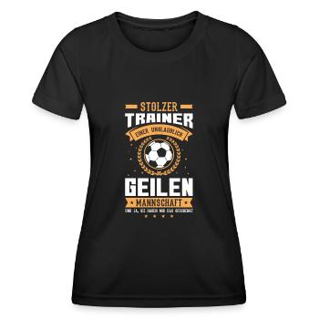 Fußballtrainer Trainer Geschenk - Frauen Funktions-T-Shirt - Schwarz - Vorne - AI Model Female 172 light (172cm)