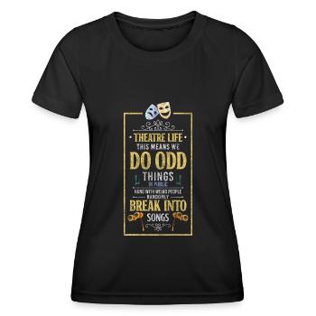 Schauspieler Regie Kunst Broadway - Frauen Funktions-T-Shirt - Schwarz - Vorne - AI Model Female 172 light (172cm)