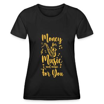 Instrument de musique Instrument de musique Artiste - T-shirt sport Femme - noir - Devant - AI Model Female 172 light (172cm)