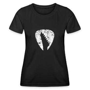 Guitare Plektrum Rock Metal Musique - T-shirt sport Femme - noir - Devant - AI Model Female 172 light (172cm)