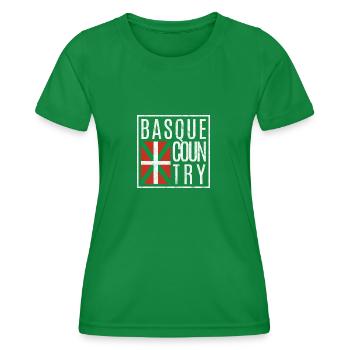 Basque Country - Women's Functional T-Shirt - kelly green - Front - AI Model Female 172 dark (172cm)