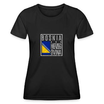 Bosnien und Herzegowina - Frauen Funktions-T-Shirt - Schwarz - Vorne - AI Model Female 172 light (172cm)