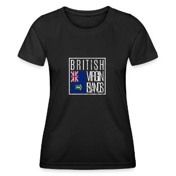 Îles Vierges britanniques - T-shirt sport Femme - noir - Devant - AI Model Female 172 light (172cm)