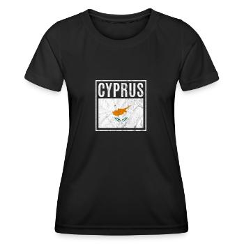 Zypern - Frauen Funktions-T-Shirt - Schwarz - Vorne - AI Model Female 172 light (172cm)