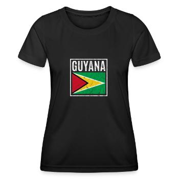 Guyana - T-shirt sport Femme - noir - Devant - AI Model Female 172 light (172cm)