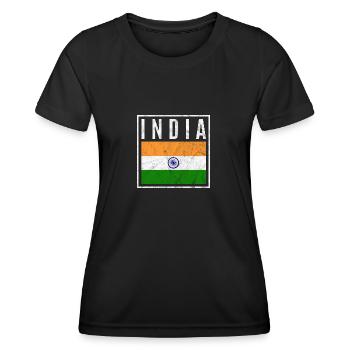 Indien - Frauen Funktions-T-Shirt - Schwarz - Vorne - AI Model Female 172 light (172cm)