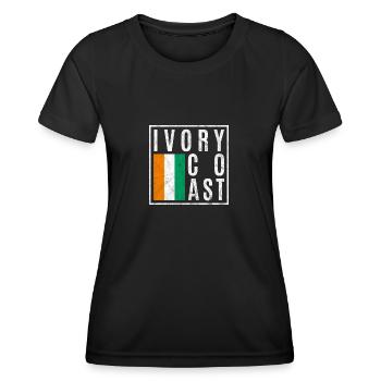 Ivory Coast - Women's Functional T-Shirt - black - Front - AI Model Female 172 light (172cm)
