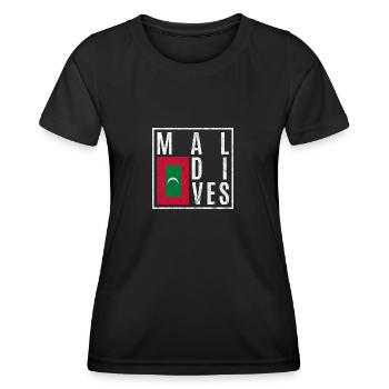 Malediven - Frauen Funktions-T-Shirt - Schwarz - Vorne - AI Model Female 172 light (172cm)