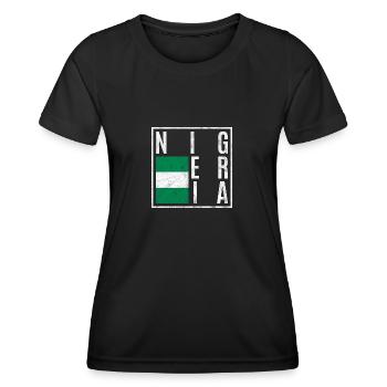 Nigeria - Frauen Funktions-T-Shirt - Schwarz - Vorne - AI Model Female 172 light (172cm)