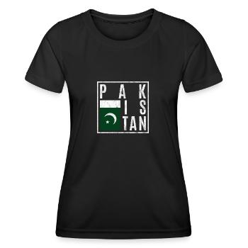 Pakistan - Frauen Funktions-T-Shirt - Schwarz - Vorne - AI Model Female 172 light (172cm)