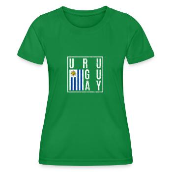 Uruguay - Frauen Funktions-T-Shirt - Kelly Green - Vorne - AI Model Female 172 dark (172cm)