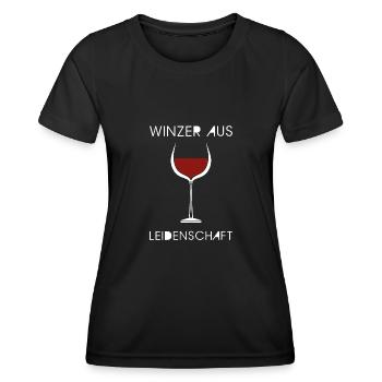 Winzer Wein Weinbauer Rotwein Geschenk - Frauen Funktions-T-Shirt - Schwarz - Vorne - AI Model Female 172 light (172cm)