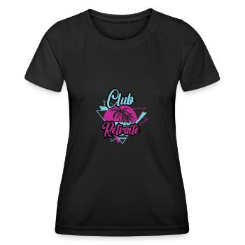 club retraite - T-shirt sport Femme - noir - Devant - AI Model Female 172 light (172cm)