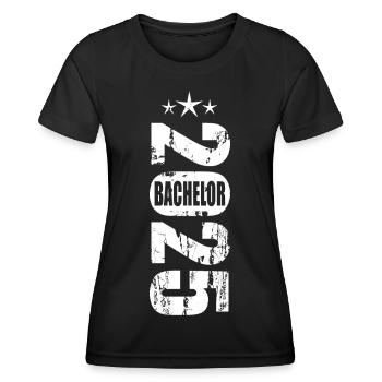 Bachelor 2025 Vintage - Frauen Funktions-T-Shirt - Schwarz - Vorne - AI Model Female 172 light (172cm)