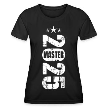 Master 2025 Vintage - Frauen Funktions-T-Shirt - Schwarz - Vorne - AI Model Female 172 light (172cm)