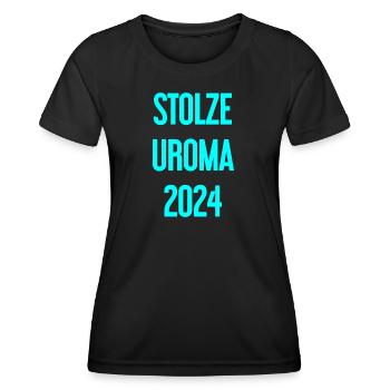 Fière arrière-grand-mère 2024 - T-shirt sport Femme - noir - Devant - AI Model Female 172 light (172cm)