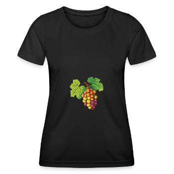 Raisin Fruit - T-shirt sport Femme - noir - Devant - AI Model Female 172 light (172cm)