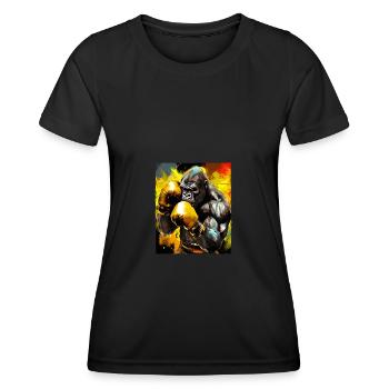 Gorilla Boxer Boxen Beast - Frauen Funktions-T-Shirt - Schwarz - Vorne - AI Model Female 172 light (172cm)