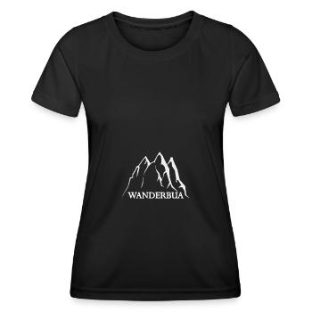Wanderbua - (W) - Frauen Funktions-T-Shirt - Schwarz - Vorne - AI Model Female 172 light (172cm)