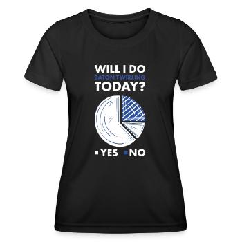 Baton Twirler Will I Dance Today - Frauen Funktions-T-Shirt - Schwarz - Vorne - AI Model Female 172 light (172cm)