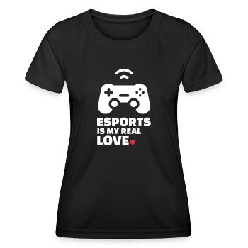 Esports & Gaming - Frauen Funktions-T-Shirt - Schwarz - Vorne - AI Model Female 172 light (172cm)