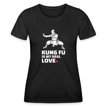 Ich Liebe Kung Fu - Frauen Funktions-T-Shirt - Schwarz - Vorne - AI Model Female 172 light (172cm)