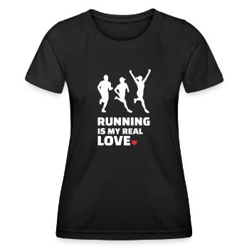 Ich Liebe Rennen - Frauen Funktions-T-Shirt - Schwarz - Vorne - AI Model Female 172 light (172cm)