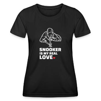 J’adore le snooker - T-shirt sport Femme - noir - Devant - AI Model Female 172 light (172cm)