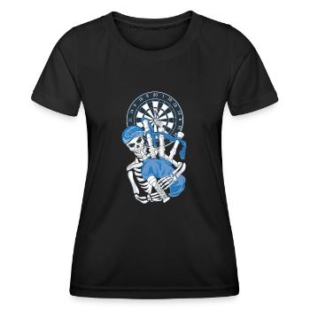 Scotland Bag Pipe Darts Player - Frauen Funktions-T-Shirt - Schwarz - Vorne - AI Model Female 172 light (172cm)