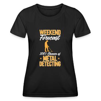 Détecteur de métaux Détection de métaux Chasse au trésor - T-shirt sport Femme - noir - Devant - AI Model Female 172 light (172cm)