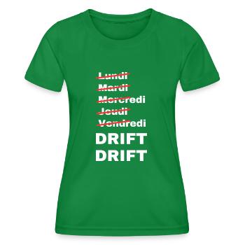 week-end drift - T-shirt sport Femme - vert - Devant - AI Model Female 172 dark (172cm)