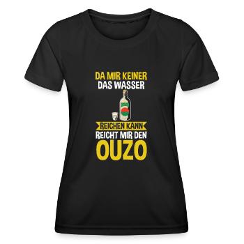 Da mir keiner das Wasser reichen kann reicht mir e - Frauen Funktions-T-Shirt - Schwarz - Vorne - AI Model Female 172 light (172cm)