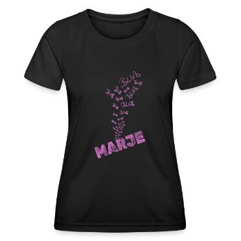Wasser Marje - Frauen Funktions-T-Shirt - Schwarz - Vorne - AI Model Female 172 light (172cm)