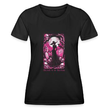 Bienvenue dans mon cauchemar 02 - T-shirt sport Femme - noir - Devant - AI Model Female 172 light (172cm)